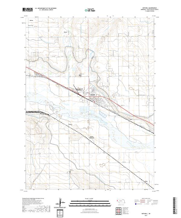 Mitchell, NE — USGS 7.5-minute topo (2021)