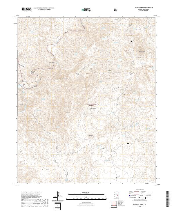 Haystack Butte, AZ — USGS 7.5-minute topo (2021)