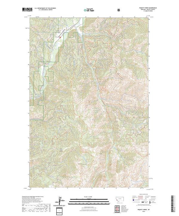 Piquett Creek, MT — USGS 7.5-minute topo (2024)