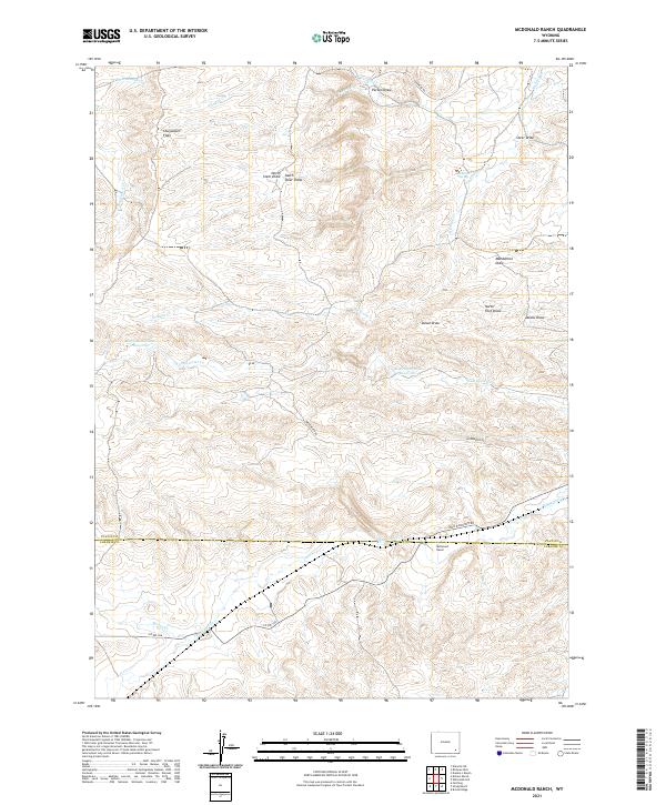 McDonald Ranch, WY — USGS 7.5-minute topo (2021)
