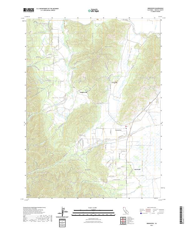 Greenview, CA — USGS 7.5-minute topo (2021)