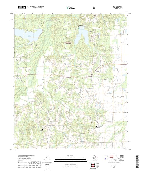 Selfs, TX — USGS 7.5-minute topo (2022)