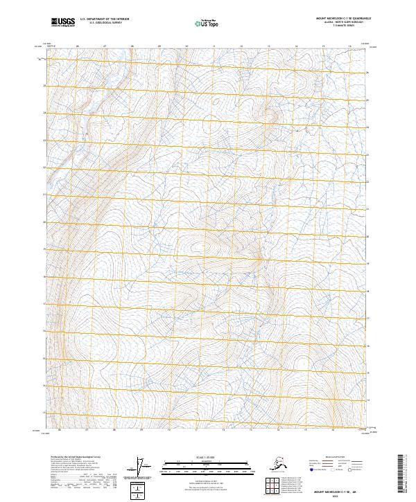 Mount Michelson C-1 SE, AK — USGS 7.5-minute topo (2023)