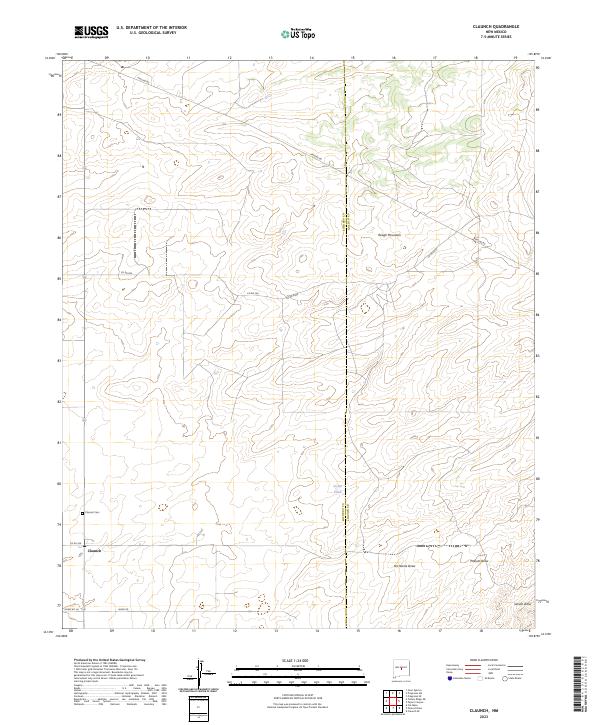 Claunch, NM — USGS 7.5-minute topo (2023)