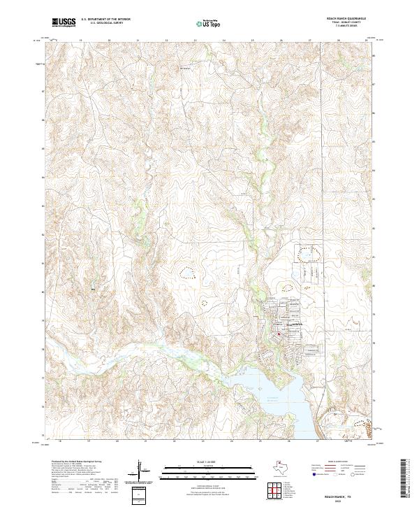 Roach Ranch, TX — USGS 7.5-minute topo (2022)