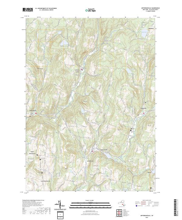 Jeffersonville, NY — USGS 7.5-minute topo (2023)