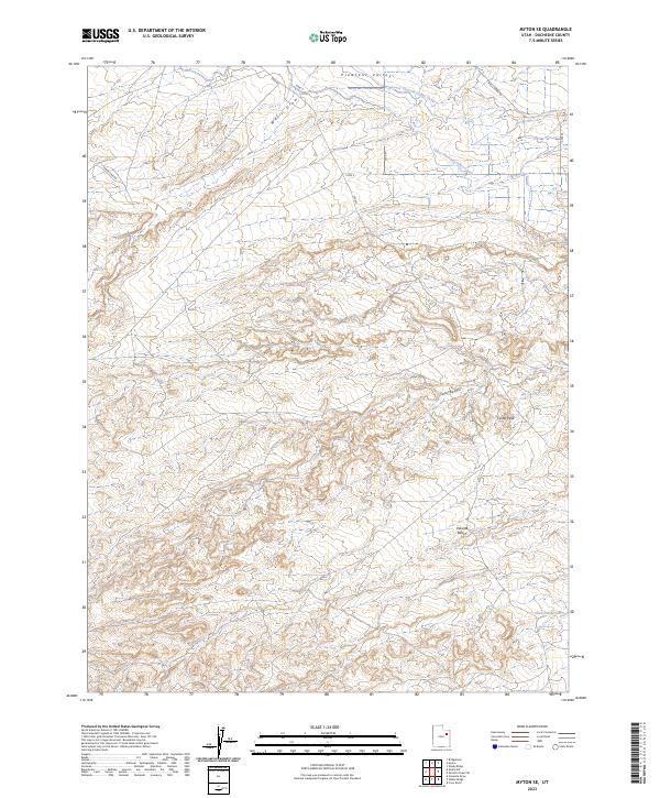 Myton SE, UT — USGS 7.5-minute topo (2023)