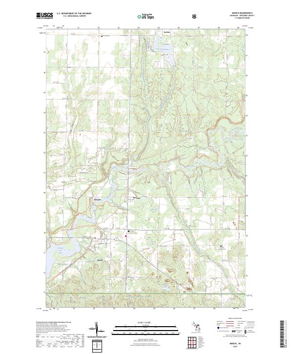 Mesick, MI — USGS 7.5-minute topo (2023)