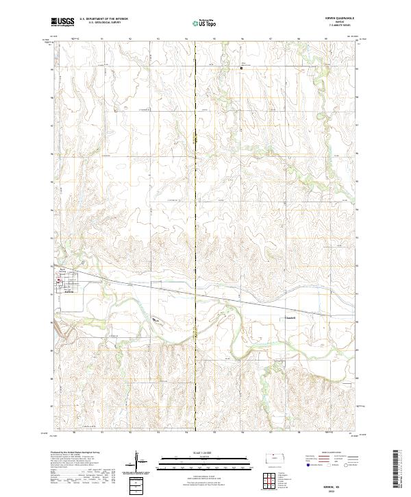 Kirwin, KS — USGS 7.5-minute topo (2022)