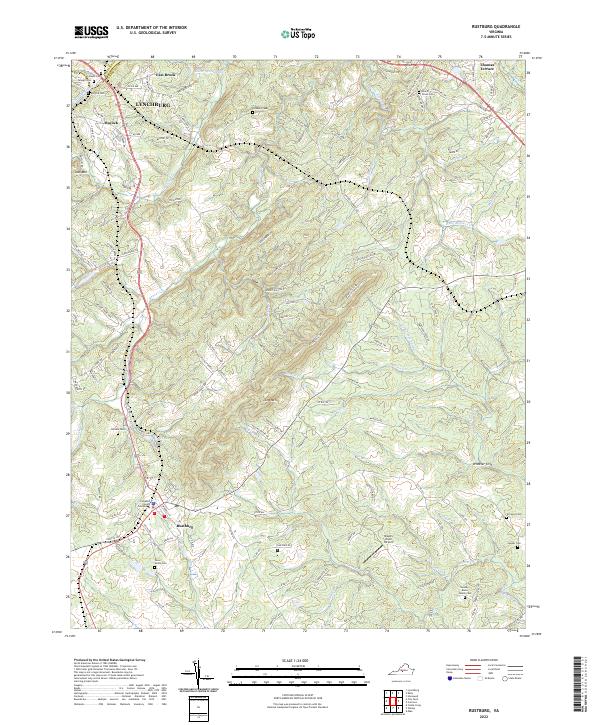 Rustburg, VA — USGS 7.5-minute topo (2022)