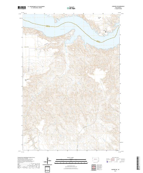 Sansarc NE, SD — USGS 7.5-minute topo (2021)