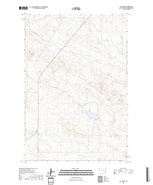 Hay Creek, SD — USGS 7.5-minute topo (2021)