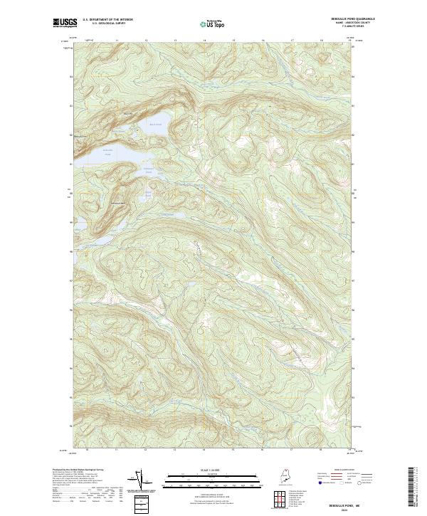 Deboullie Pond, ME — USGS 7.5-minute topo (2024)