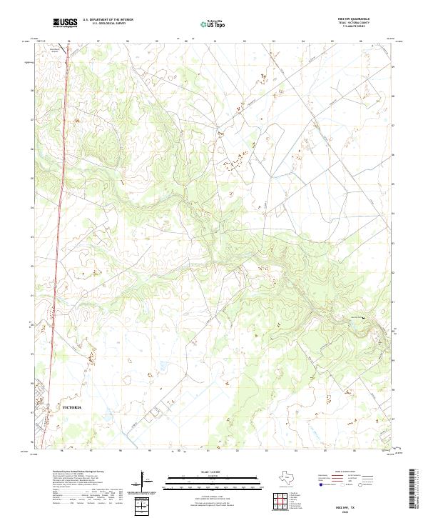 Inez NW, TX — USGS 7.5-minute topo (2022)
