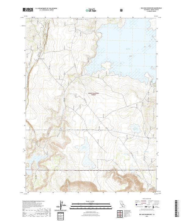 Big Sage Reservoir, CA — USGS 7.5-minute topo (2021)