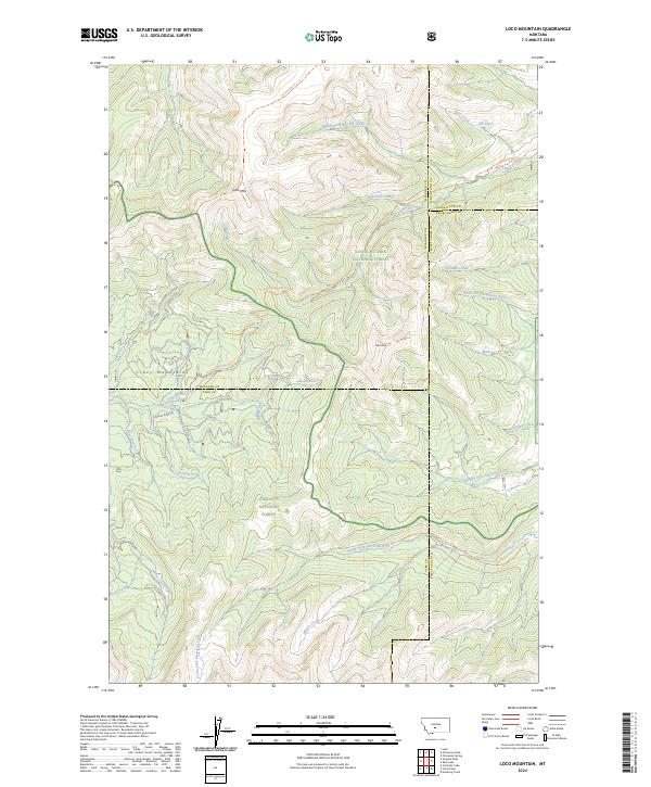 Loco Mountain, MT — USGS 7.5-minute topo (2024)