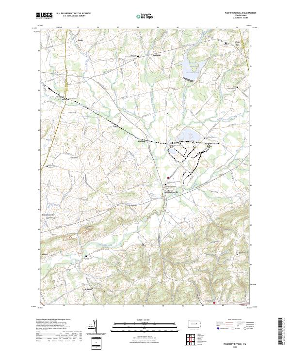 Washingtonville, PA — USGS 7.5-minute topo (2023)