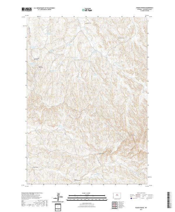 Wagon Prong, WY — USGS 7.5-minute topo (2021)