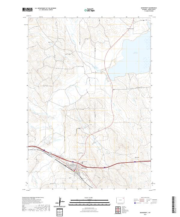 Moorcroft, WY — USGS 7.5-minute topo (2021)