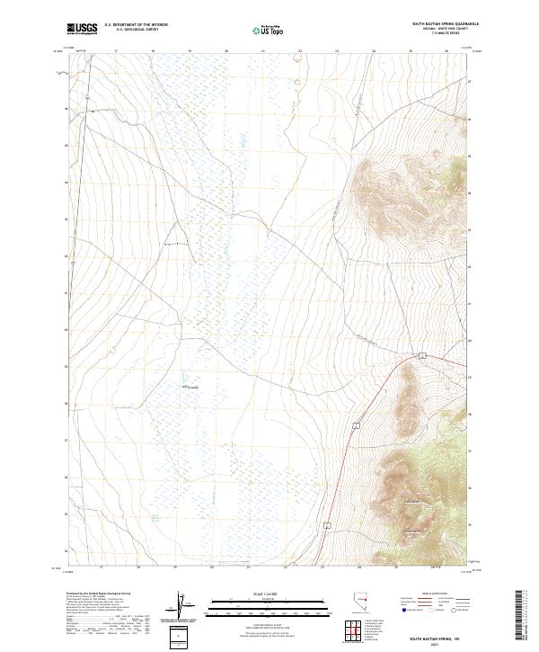 South Bastian Spring, NV — USGS 7.5-minute topo (2021)