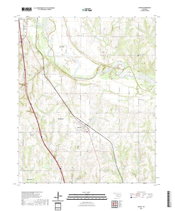 Wayne, OK — USGS 7.5-minute topo (2022)