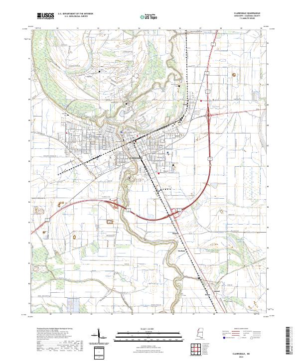 Clarksdale, MS — USGS 7.5-minute topo (2024)