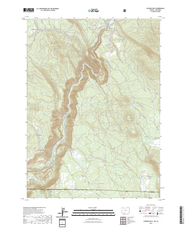 Chicken Hills, OR-CA — USGS 7.5-minute topo (2023)