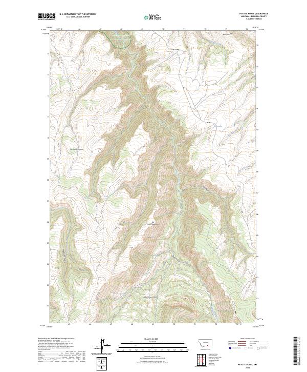 Peyote Point, MT — USGS 7.5-minute topo (2024)