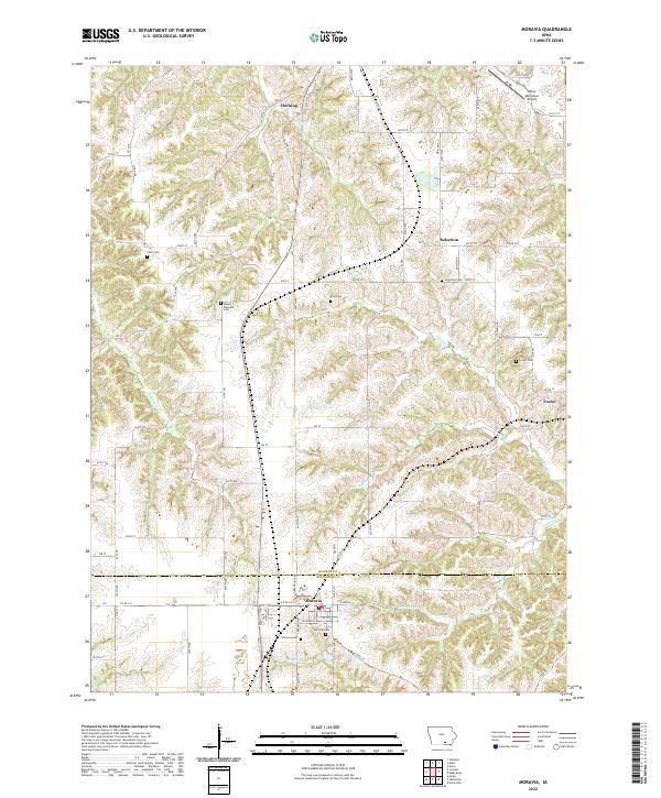 Moravia, IA — USGS 7.5-minute topo (2022)