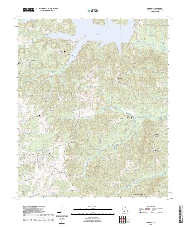 Marsalis, LA — USGS 7.5-minute topo (2024)