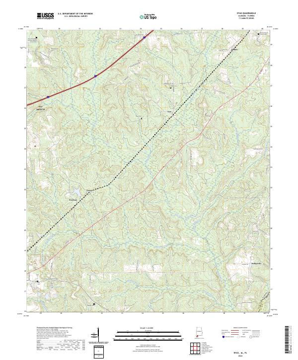 Dyas, AL-FL — USGS 7.5-minute topo (2024)