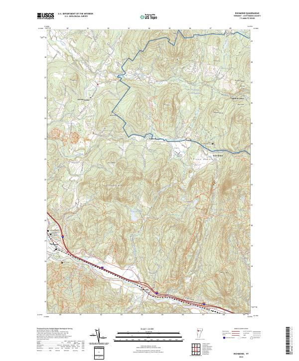 Richmond, VT — USGS 7.5-minute topo (2024)
