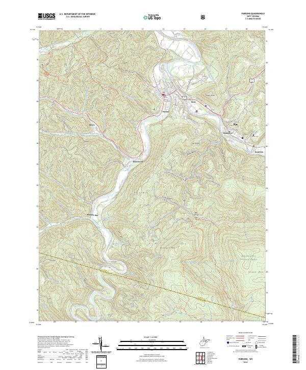 Parsons, WV — USGS 7.5-minute topo (2023)