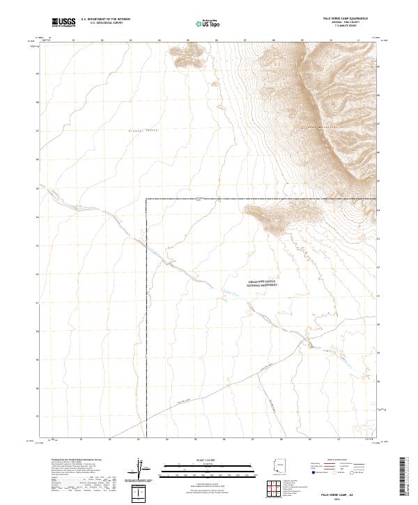 Palo Verde Camp, AZ — USGS 7.5-minute topo (2021)