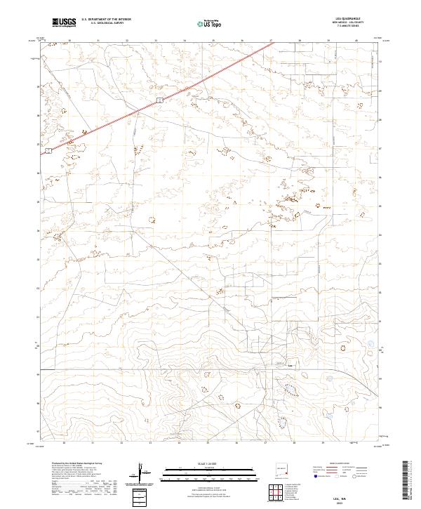 Lea, NM — USGS 7.5-minute topo (2023)