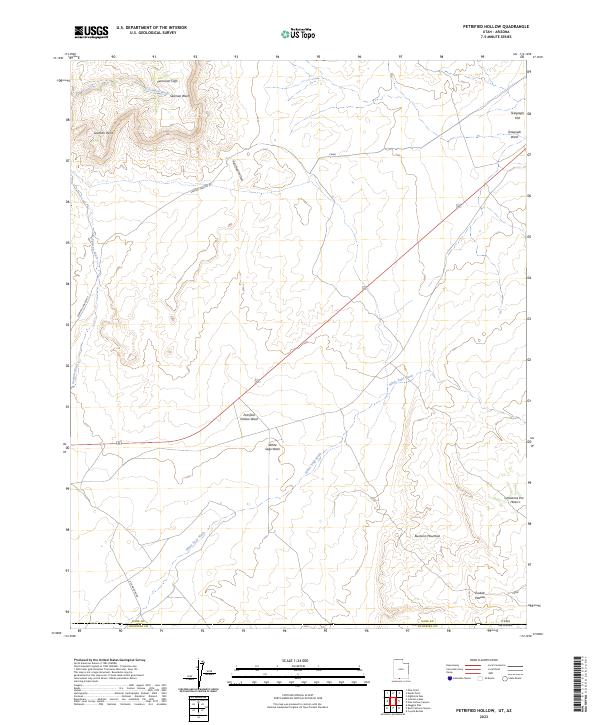 Petrified Hollow, UT-AZ — USGS 7.5-minute topo (2023)