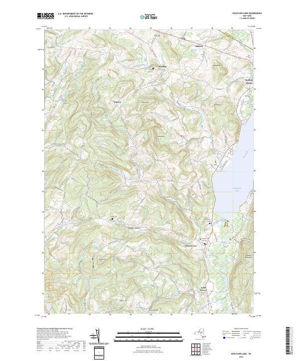Schuyler Lake, NY — USGS 7.5-minute topo (2023)