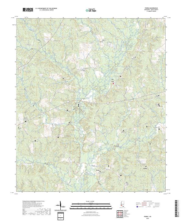 Peoria, MS — USGS 7.5-minute topo (2024)