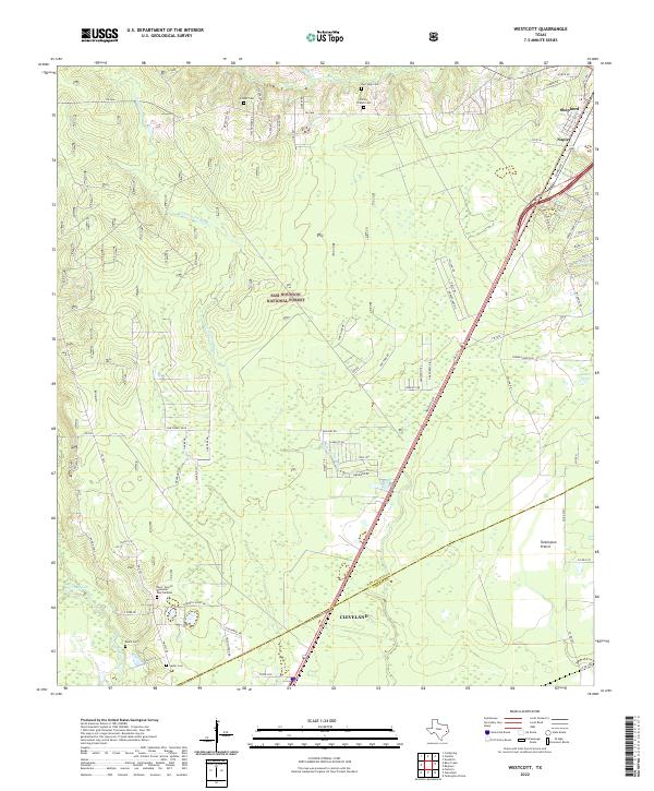 Westcott, TX — USGS 7.5-minute topo (2022)