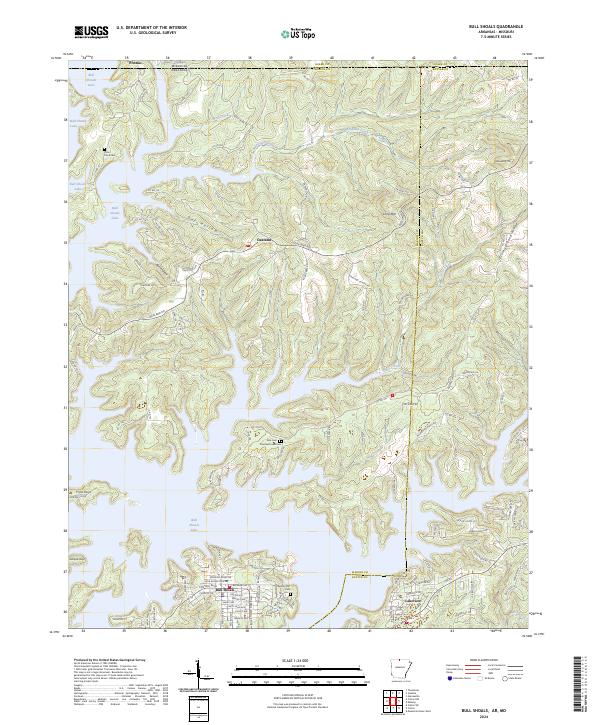 Bull Shoals, AR-MO — USGS 7.5-minute topo (2024)