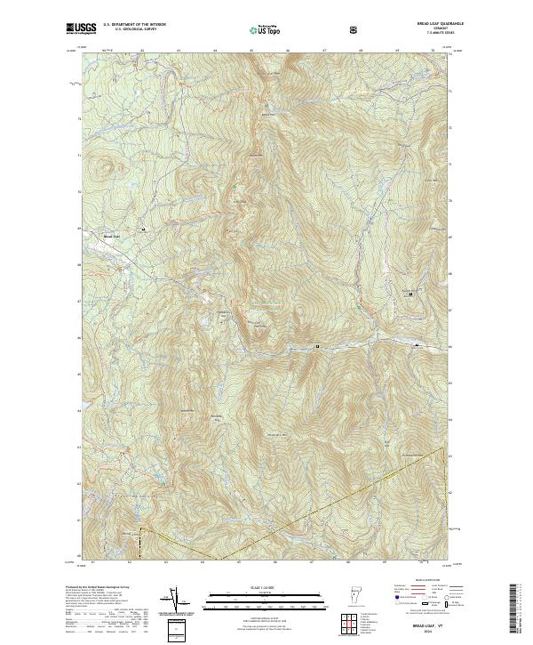 Bread Loaf, VT — USGS 7.5-minute topo (2024)