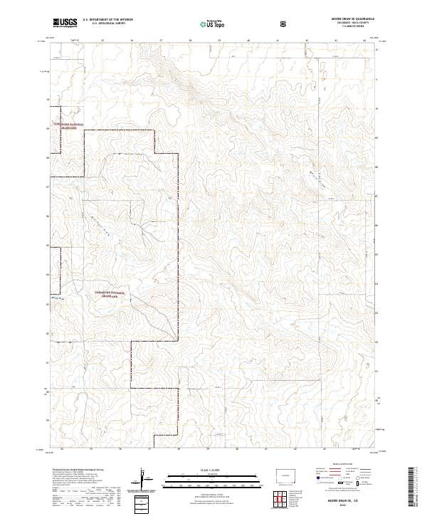 Moore Draw SE, CO — USGS 7.5-minute topo (2022)