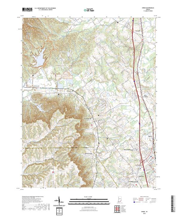 Speed, IN — USGS 7.5-minute topo (2022)