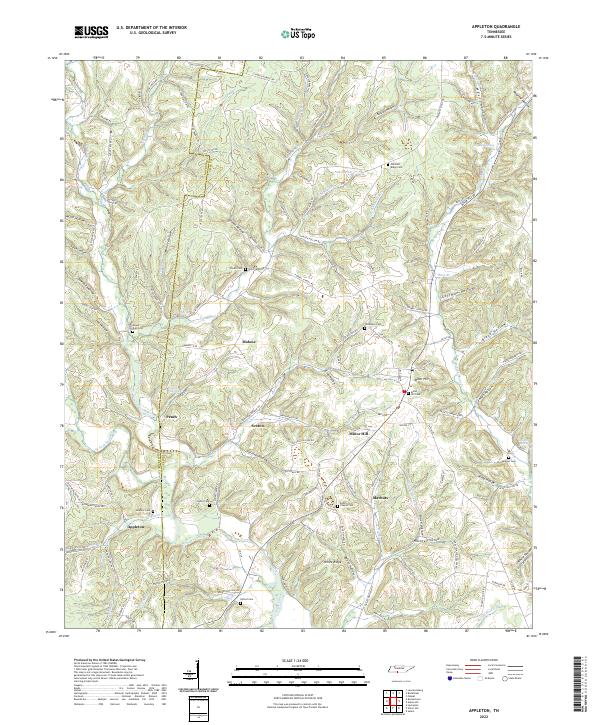 Appleton, TN — USGS 7.5-minute topo (2022)