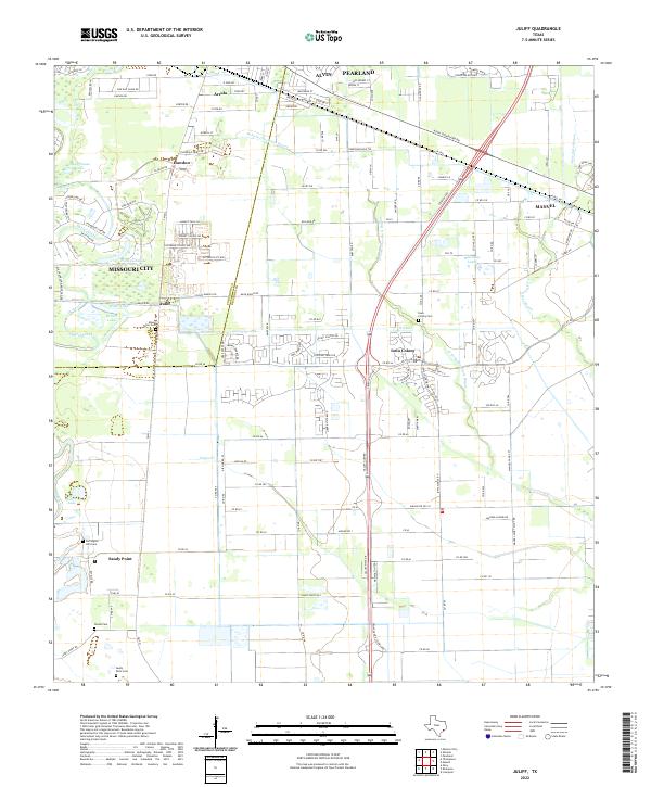 Juliff, TX — USGS 7.5-minute topo (2022)