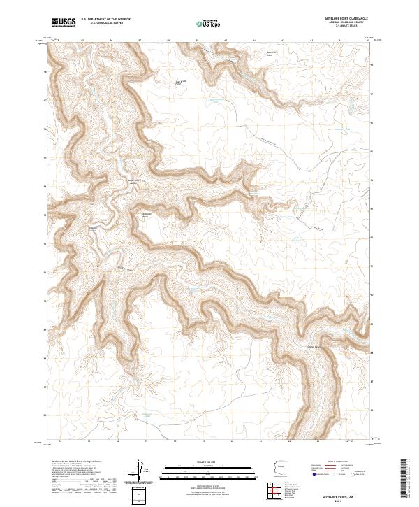 Antelope Point, AZ — USGS 7.5-minute topo (2021)