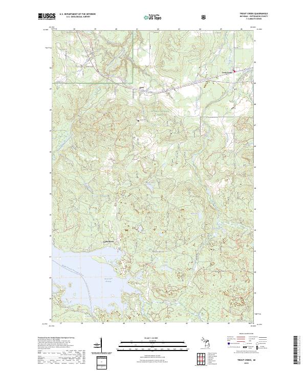 Trout Creek, MI — USGS 7.5-minute topo (2023)