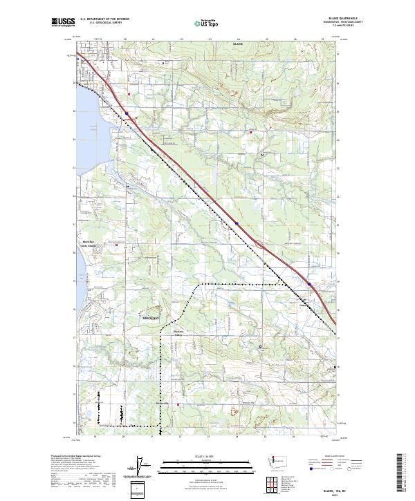 Blaine, WA-BC — USGS 7.5-minute topo (2023)