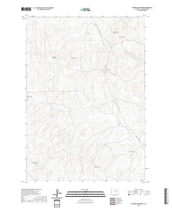 Fourmile Reservoir, WY — USGS 7.5-minute topo (2021)