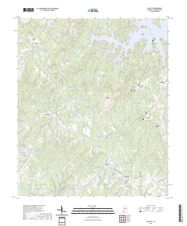 Eclectic, AL — USGS 7.5-minute topo (2024)